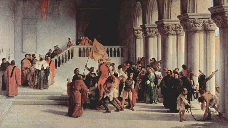 Francesco Hayez Release of Vittor Pisani from the dungeon Norge oil painting art